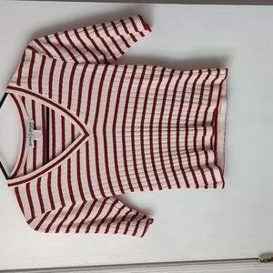 Sold - EUC Red Striped Crop Top